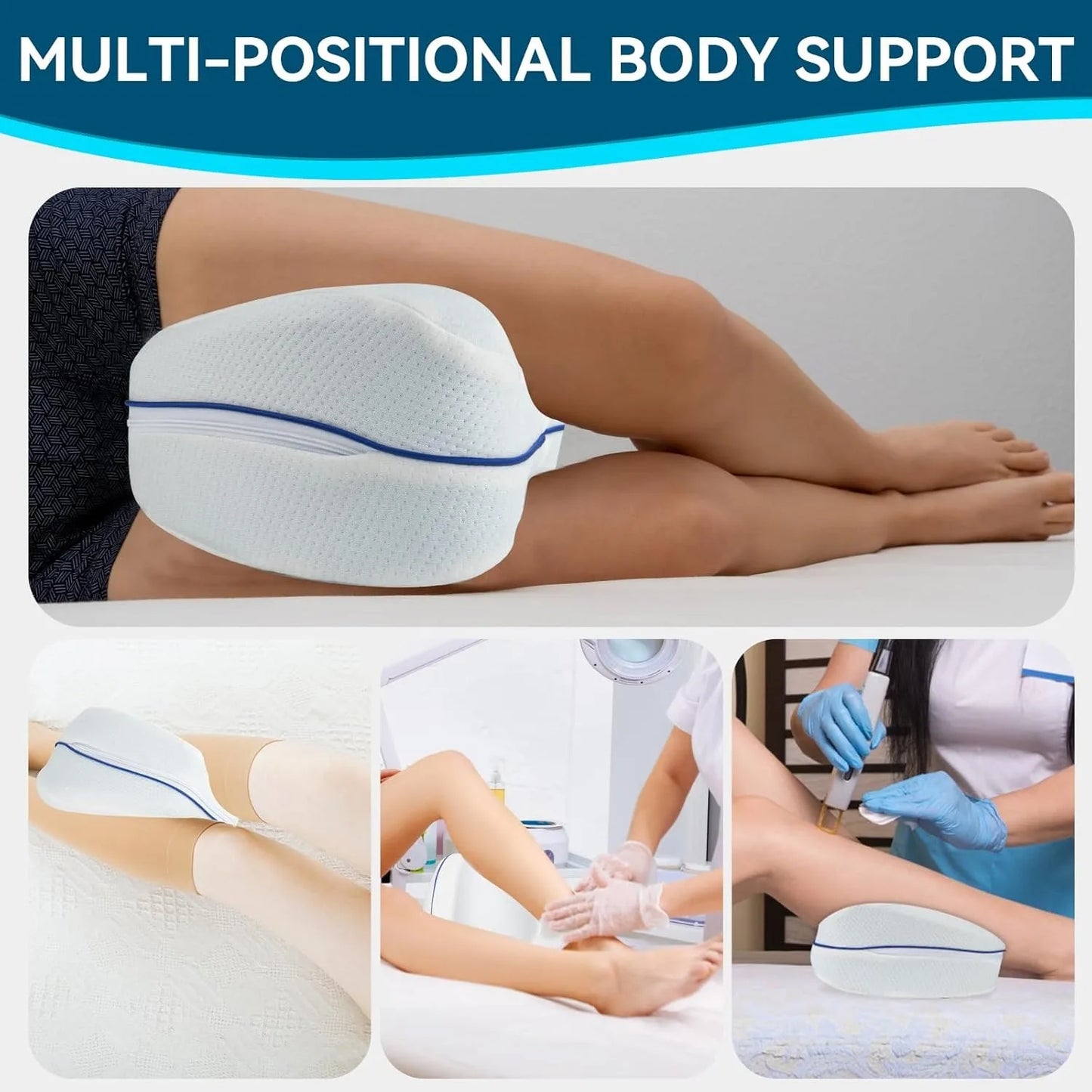 Knee&Leg Pillows Foam Support Pillow for Sleeping for Back Pain,Leg Pillow for Sleeping on Side,Memory Foam Cushion Knee Support