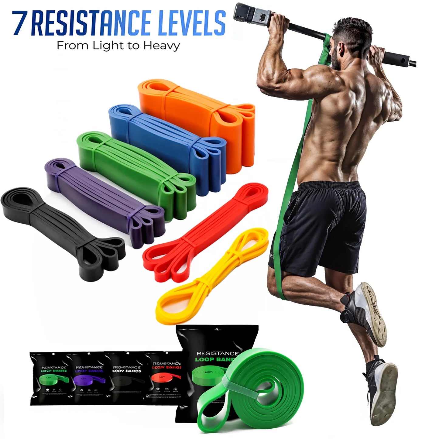 New Resistance Bands, Pull up Assistance Bands, Exercise Bands for Men or Women Home Fitness, Body Stretching, Strength Training