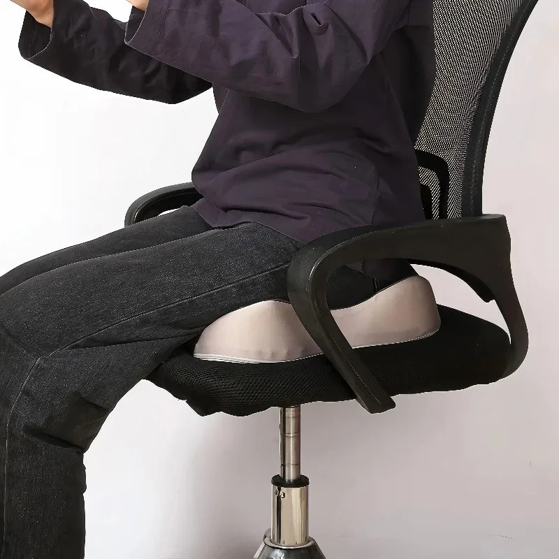 Non Slip Orthopedic Memory Foam Seat Cushion Relieves Tailbone Sciatica Back Pain Offers Comfort for Office Chair and Car Seat