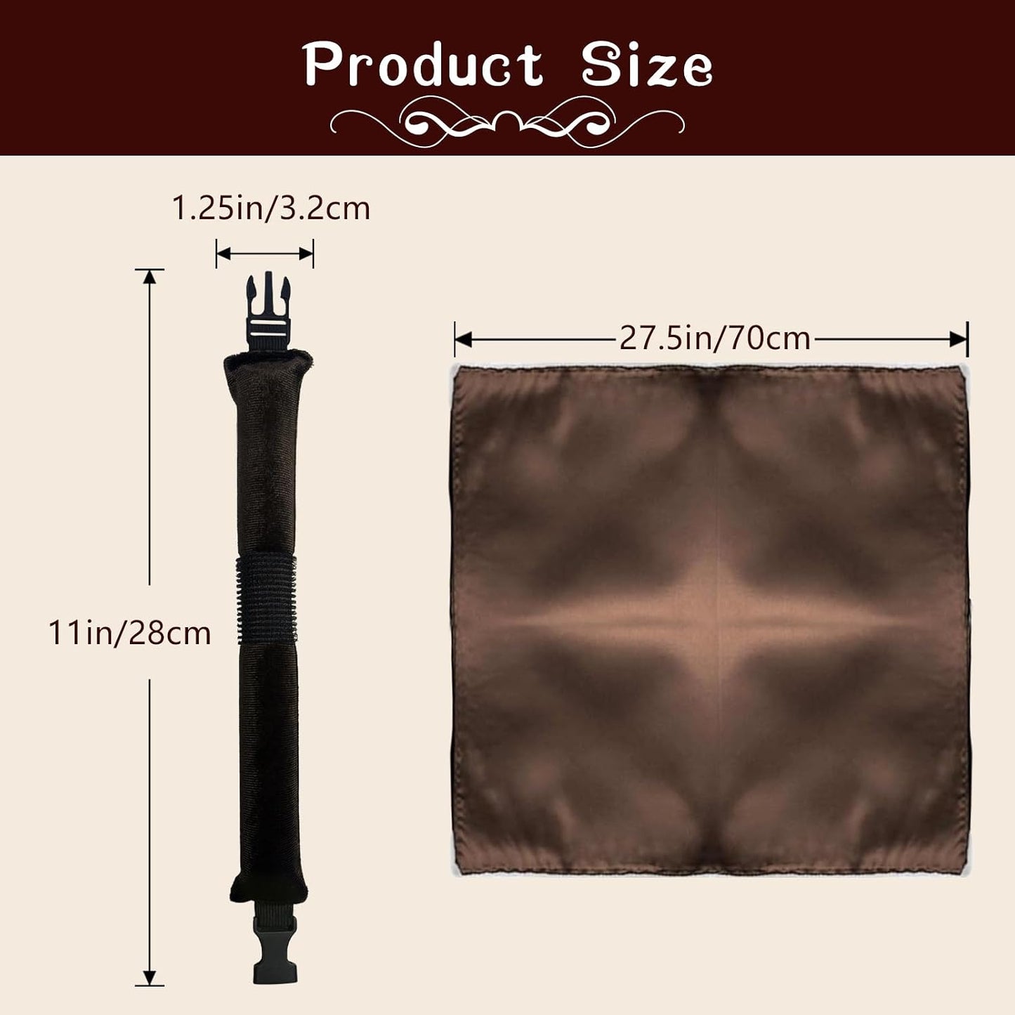Heatless Hair Curler Velvet, Heatless Curls Overnight Hair Curlers to Sleep In, Overnight Rods Heatless Curls for Short Long Hair All Hair Types Styling Tools-4Pcs Brown