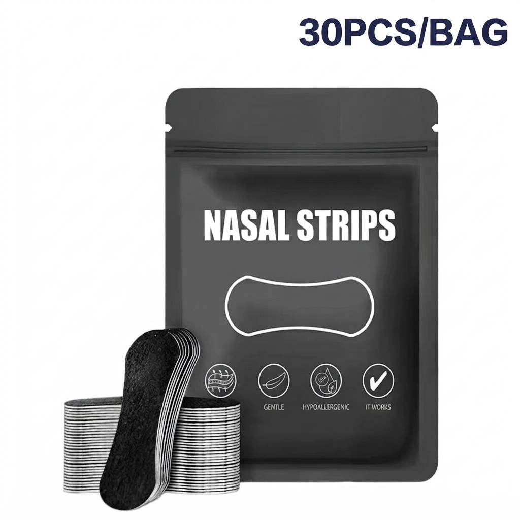 BreatheEasy™ Anti-Snoring Nasal Strips – Drug-Free Nasal Dilator for Improved Breathing & Better Sleep