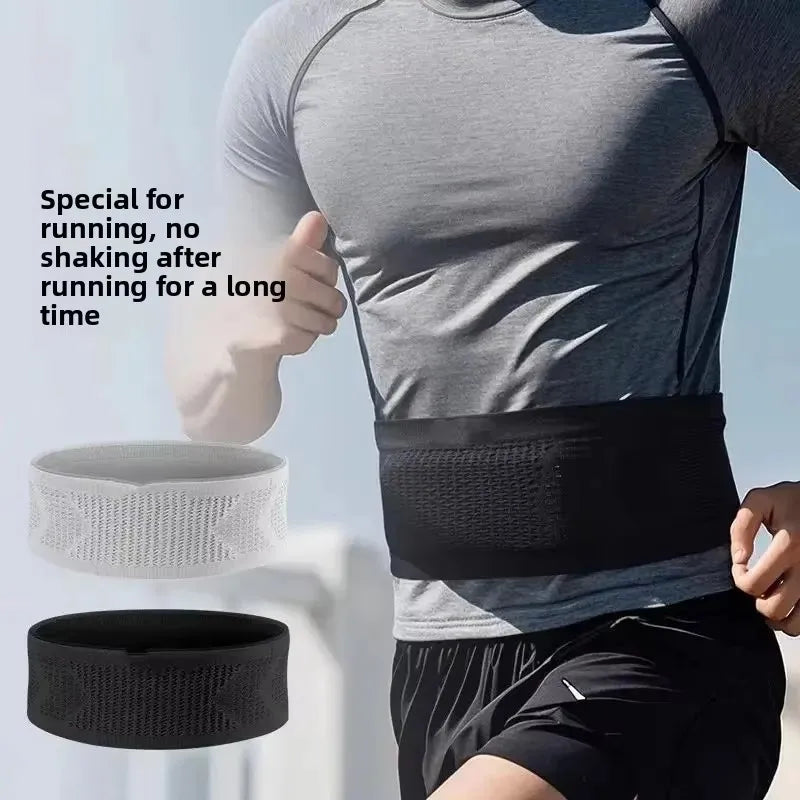 Unisex Running Waist Bag High Elasticity Mobile Phone Bag Outdoor Fitness Marathon Belt Nylon Material for Men and Women