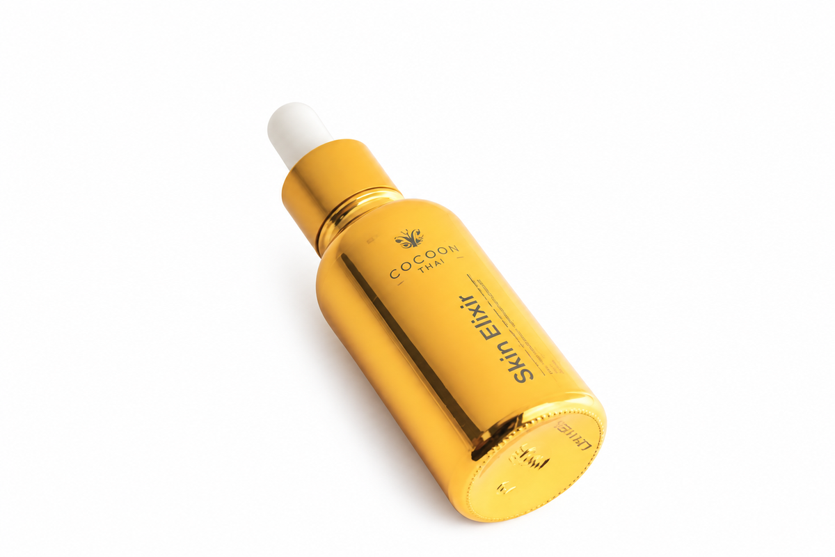 Cocoon Thai Skin Elixir gold dropper bottle