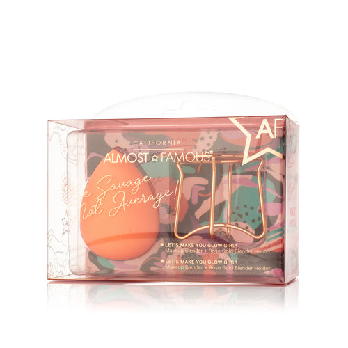 Almost Famous Professional Makeup Blender with Rose Gold Stand