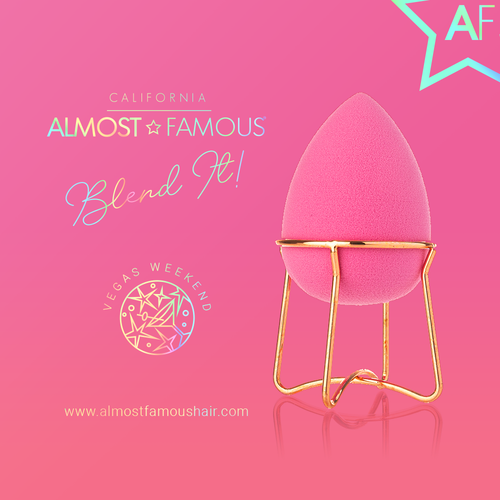 Almost Famous Professional Makeup Blender with Rose Gold Stand