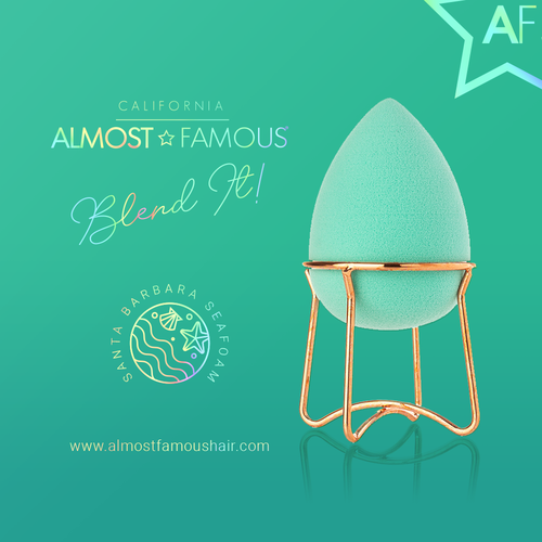 Almost Famous Professional Makeup Blender with Rose Gold Stand