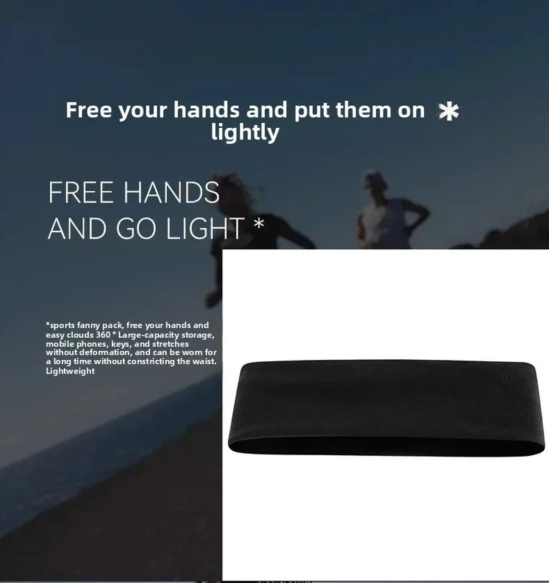 Unisex Running Waist Bag High Elasticity Mobile Phone Bag Outdoor Fitness Marathon Belt Nylon Material for Men and Women