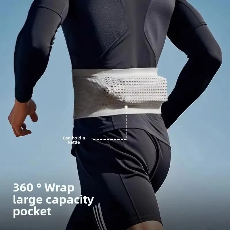 Unisex Running Waist Bag High Elasticity Mobile Phone Bag Outdoor Fitness Marathon Belt Nylon Material for Men and Women